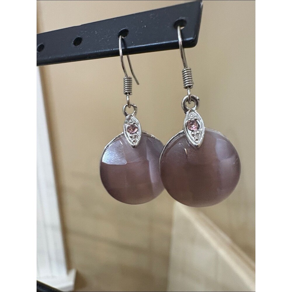 Elegant Purple Dangle Earrings